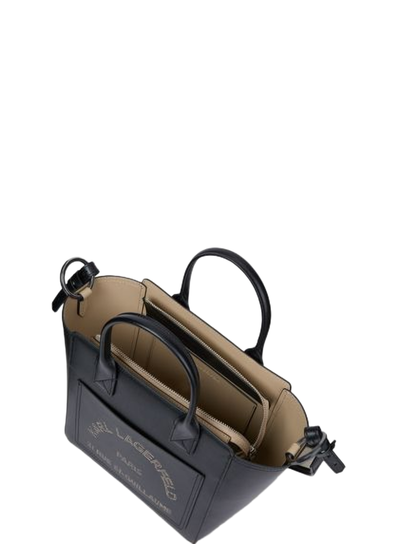 Sac cabas K/Daily avec sangle amovible en cuir KARL LAGERFELD Noir