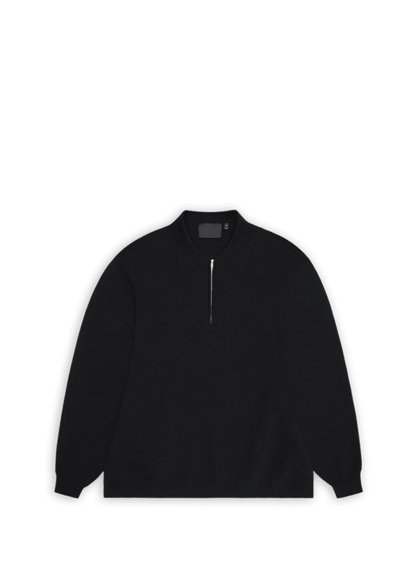 Loose fit cotton polo RAINS Black