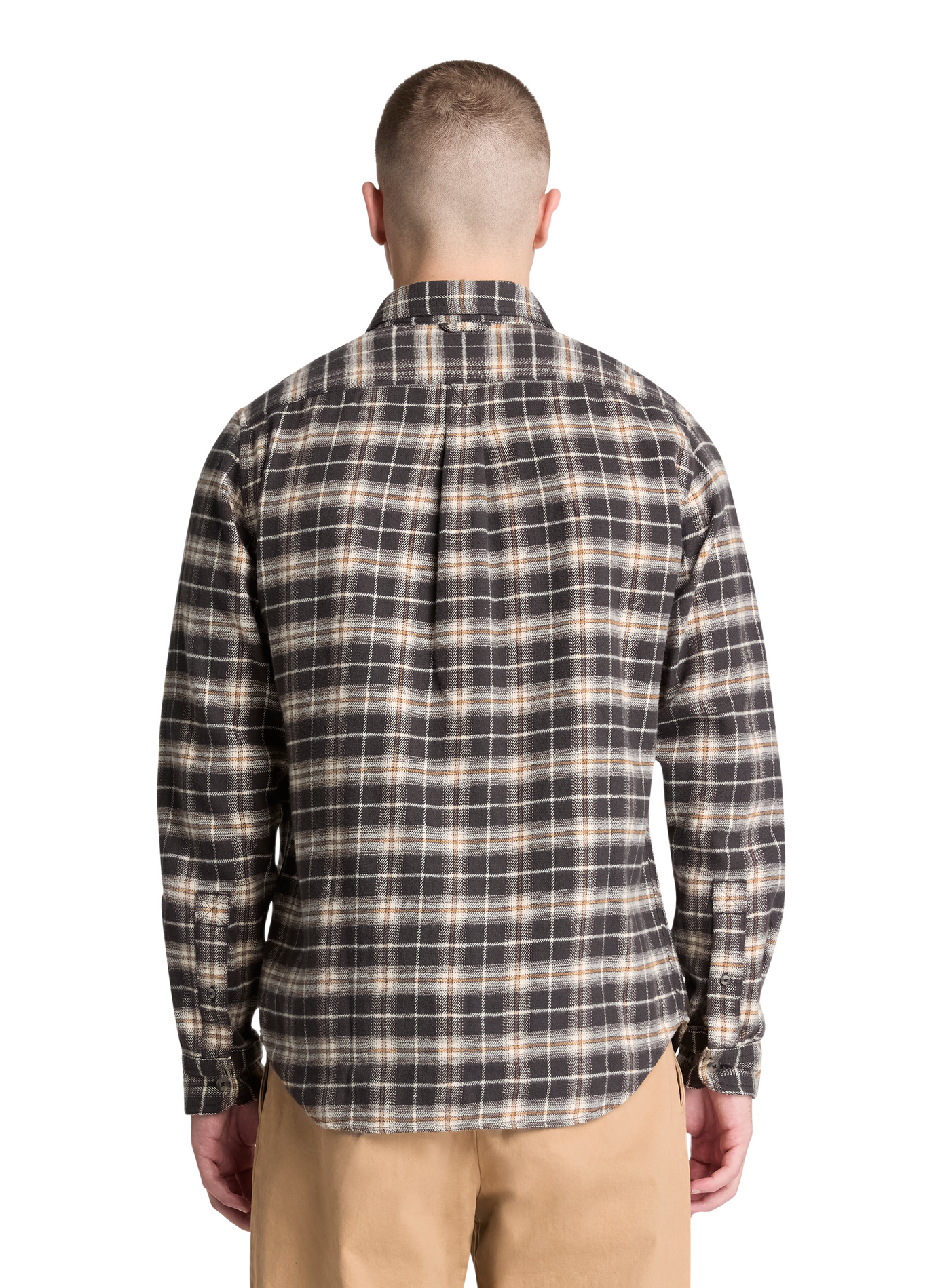 Straight cotton check shirt | Black TIMBERLAND Men