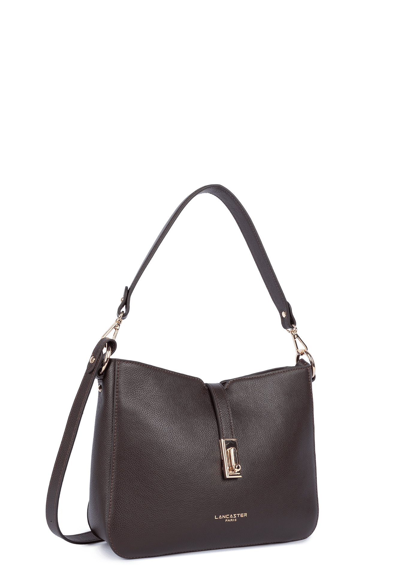 Grand sac besace - milano horizon LANCASTER Marron