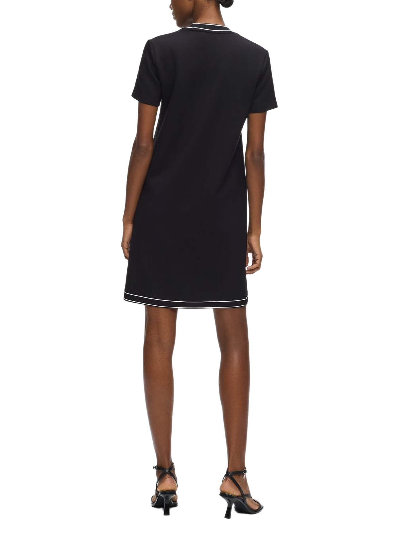 Round neck short dress KARL LAGERFELD Black