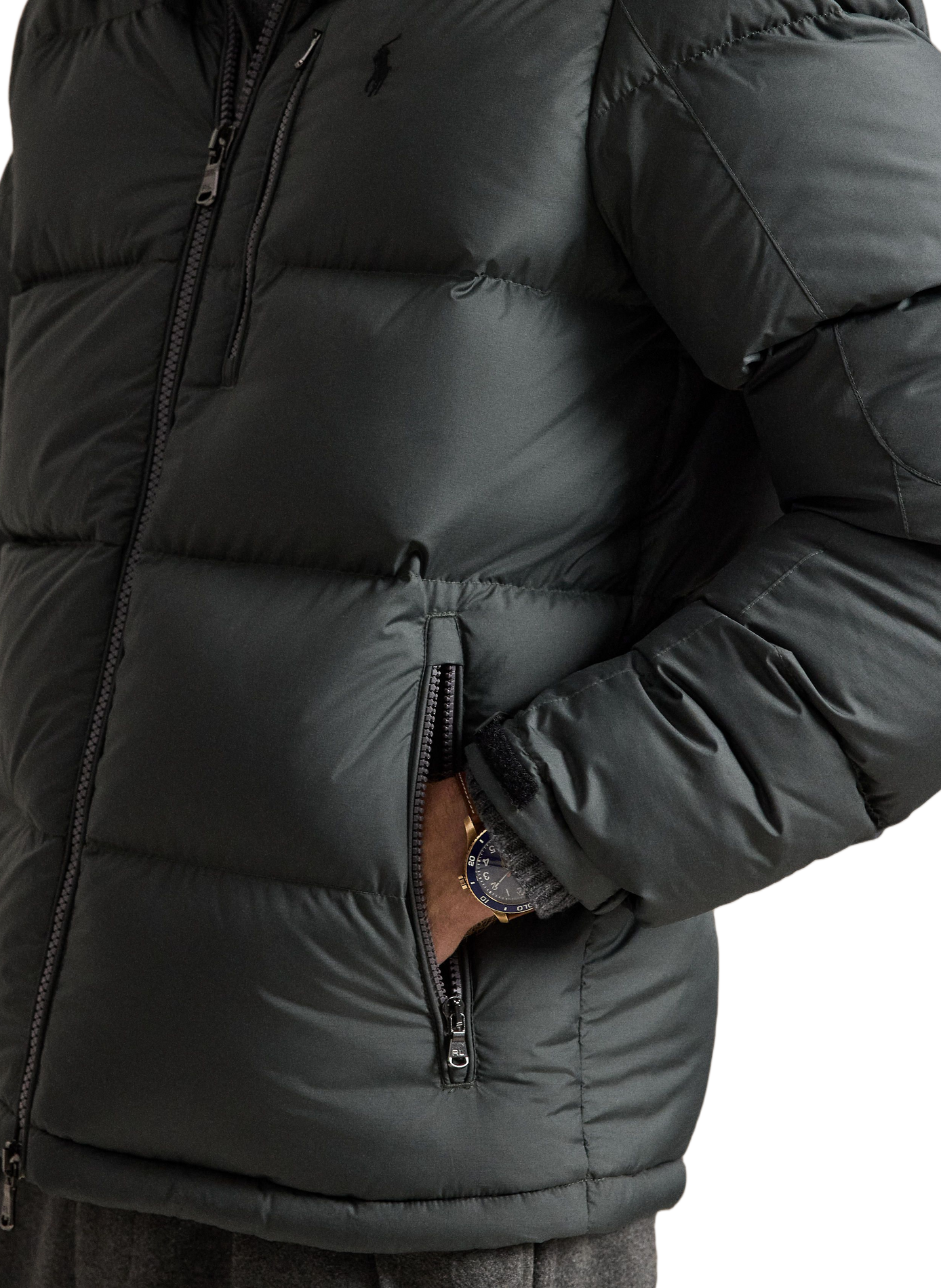 Doudoune droite matelassée POLO RALPH LAUREN Gris