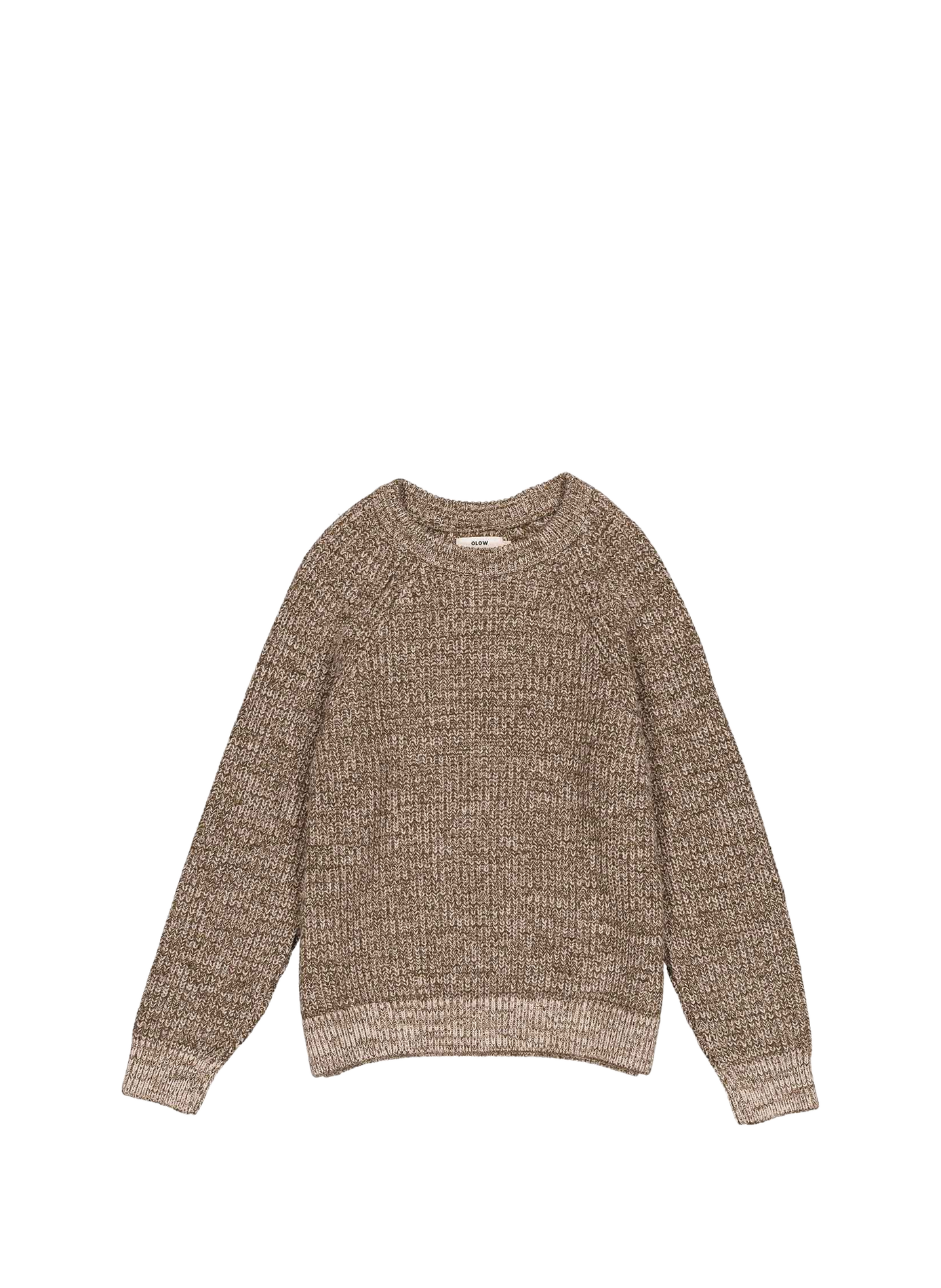 Pull col rond en laine OLOW Beige