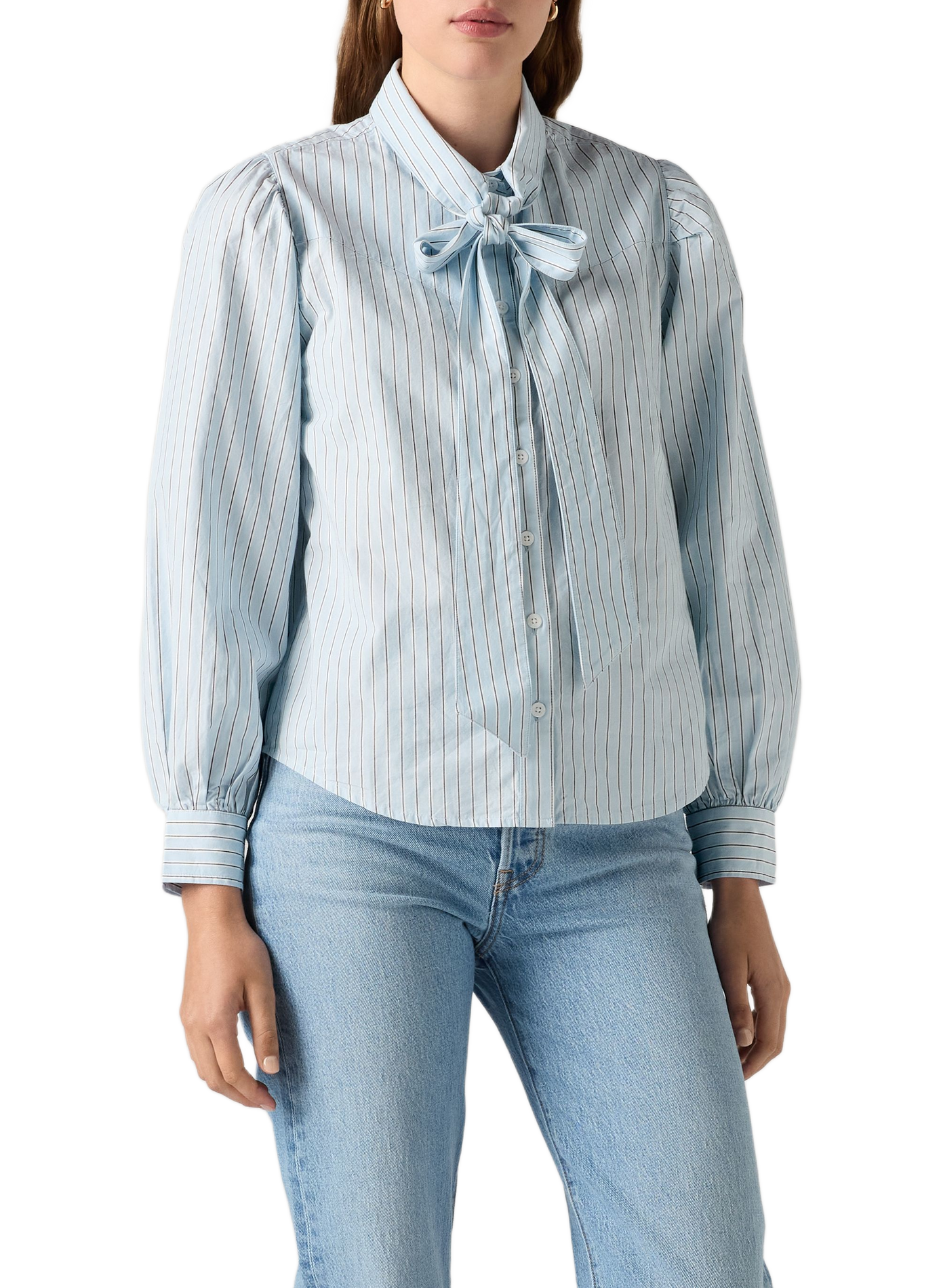 Cotton blouse with lavallière collar LEVI'S Blue