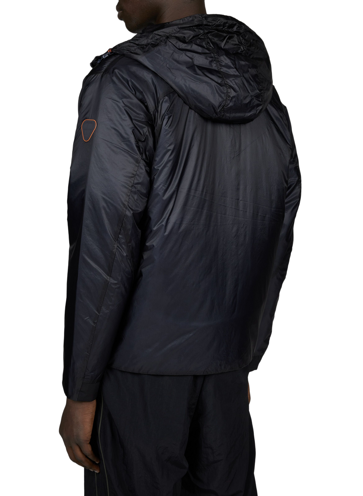 Plain straight hooded jacket | Blue GERTRUDE Men