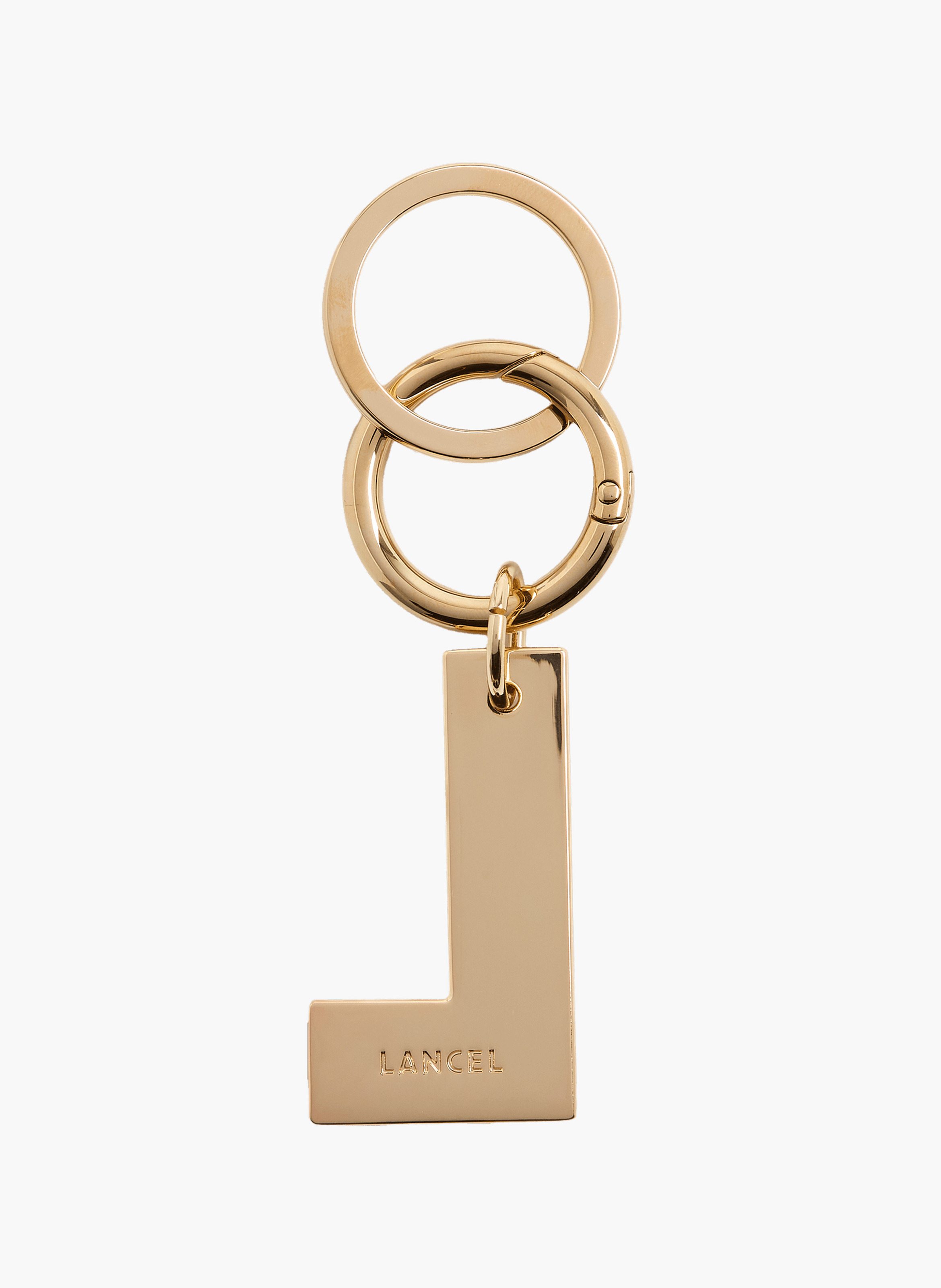 Sleutelhanger met metalen Lancel-vleugels. LANCEL Wit