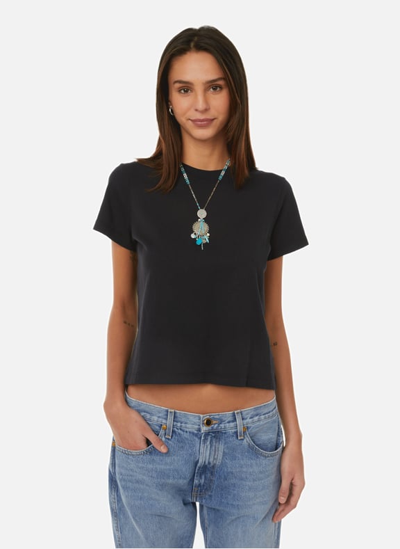 T-shirt Emmylou en coton Noir by KHAITE KHAITE T-shirt Emmylou en coton Noir