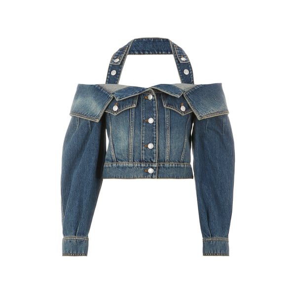 Veste en jean à décolleté