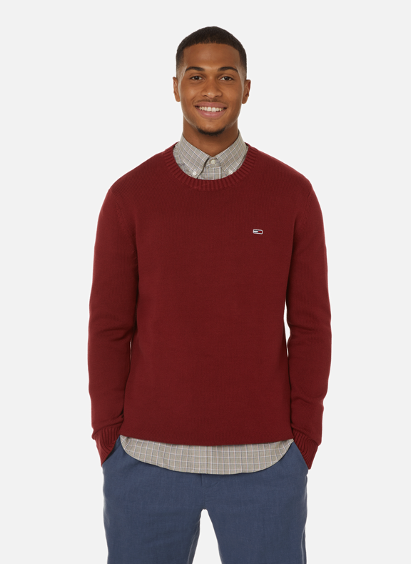 TOMMY HILFIGER: Pull homme - Rouge