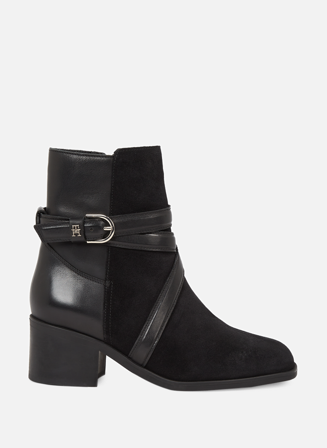 Leather and suede ankle boots TOMMY HILFIGER