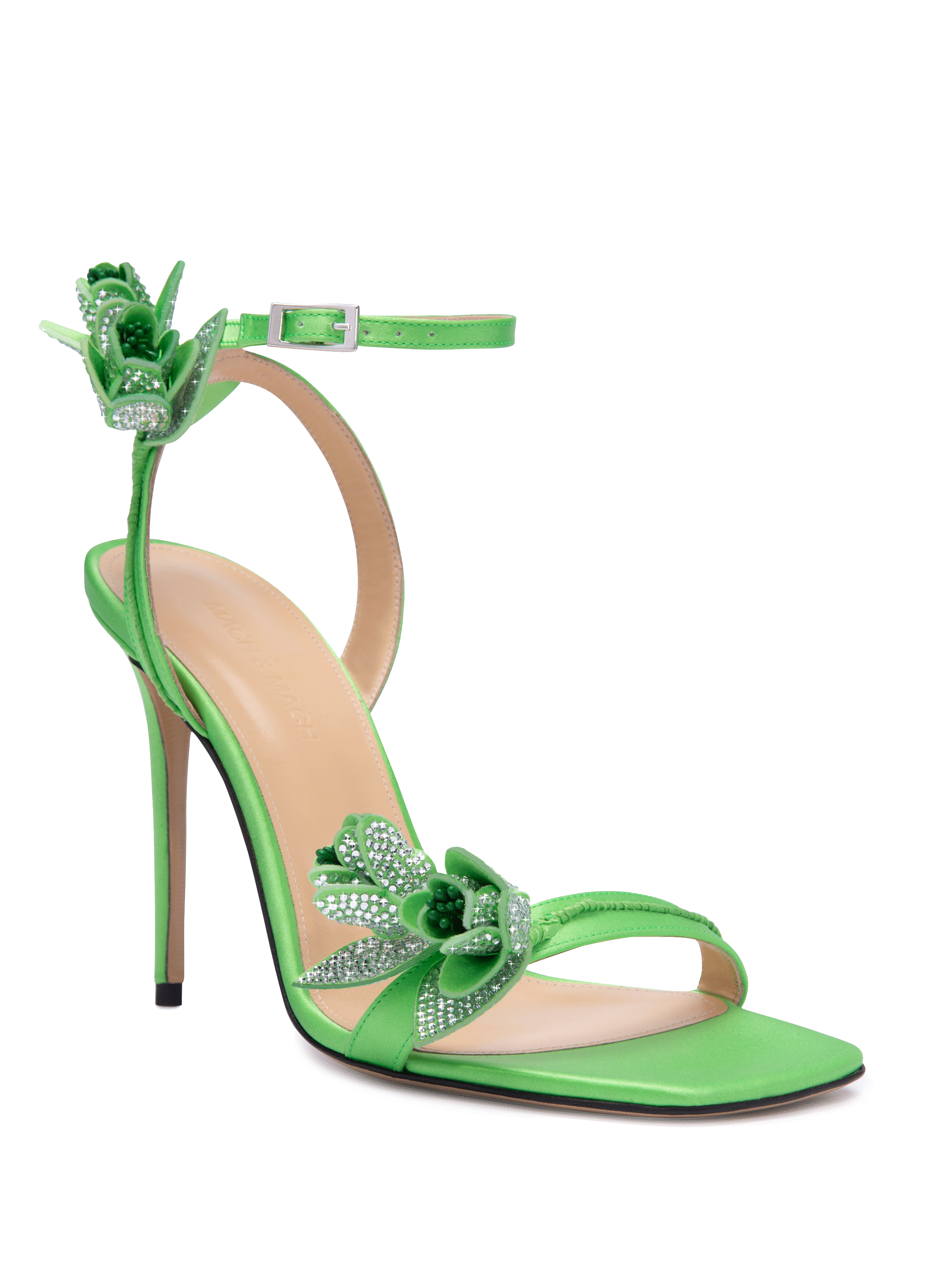 Sandales à talon en soie MACH &amp; MACH Vert
