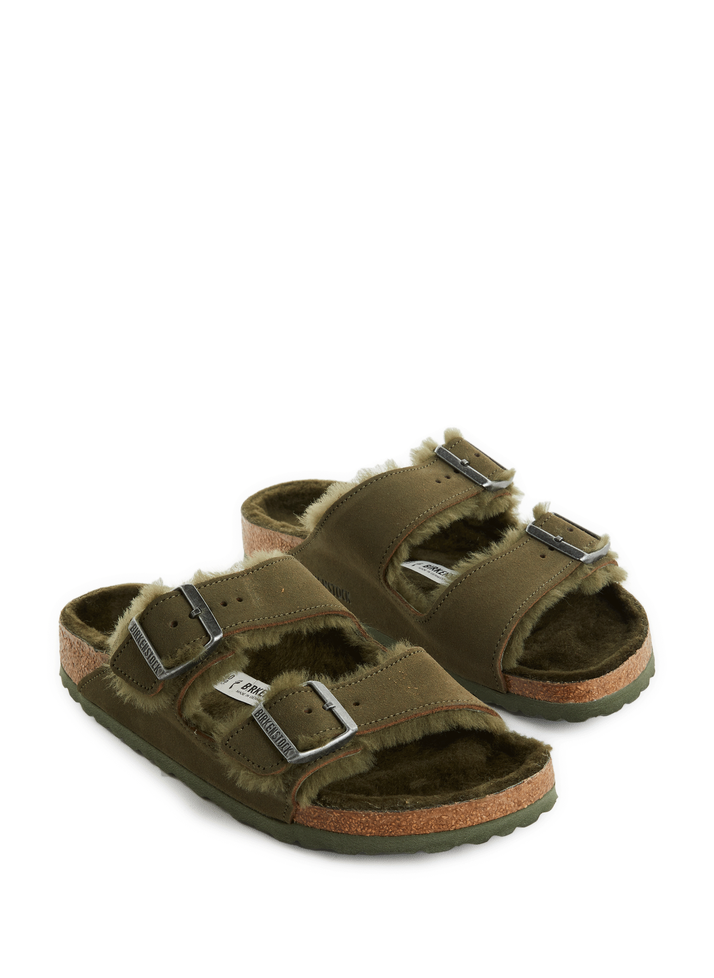 Sandales en cuir velours