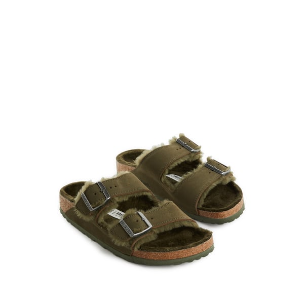 Sandales en cuir velours