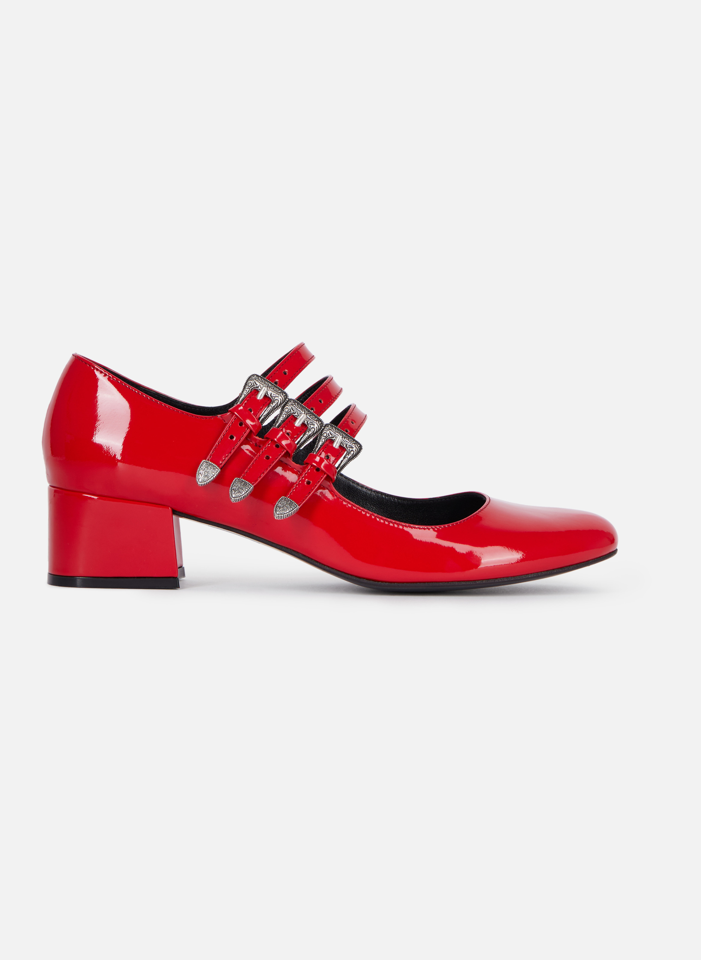 Babies en cuir avec boucles western RougeTHE KOOPLES