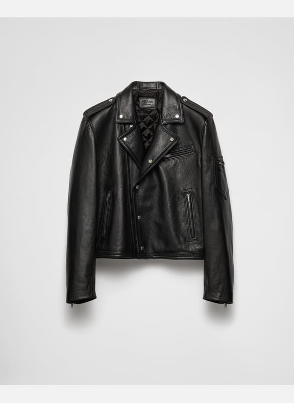 Veste en cuir Noir by PRADA PRADA Veste en cuir Noir