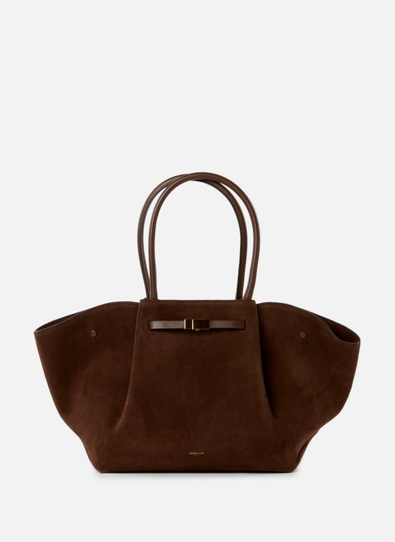 New York grained leather handbag Brown by DEMELLIER LONDON DEMELLIER LONDON New York grained leather handbag Brown