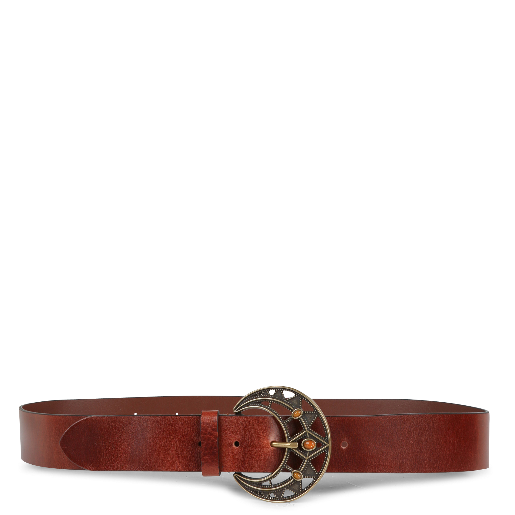 Ceinture en cuir boston BA&SH Marron