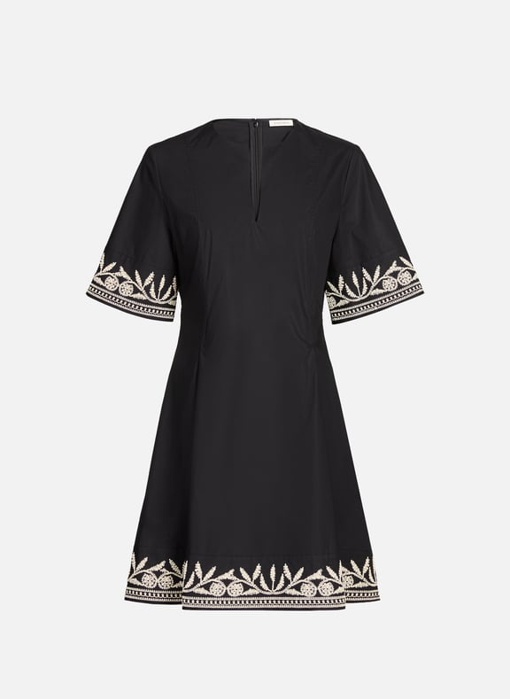 Robe trapèze avec broderie Noir by BY MALENE BIRGER BY MALENE BIRGER Robe trapèze avec broderie Noir