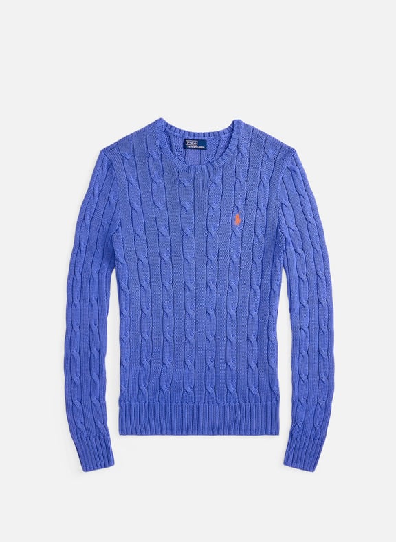 Cotton round neck Sweatshirt Blue by POLO RALPH LAUREN POLO RALPH LAUREN Cotton round neck Sweatshirt Blue