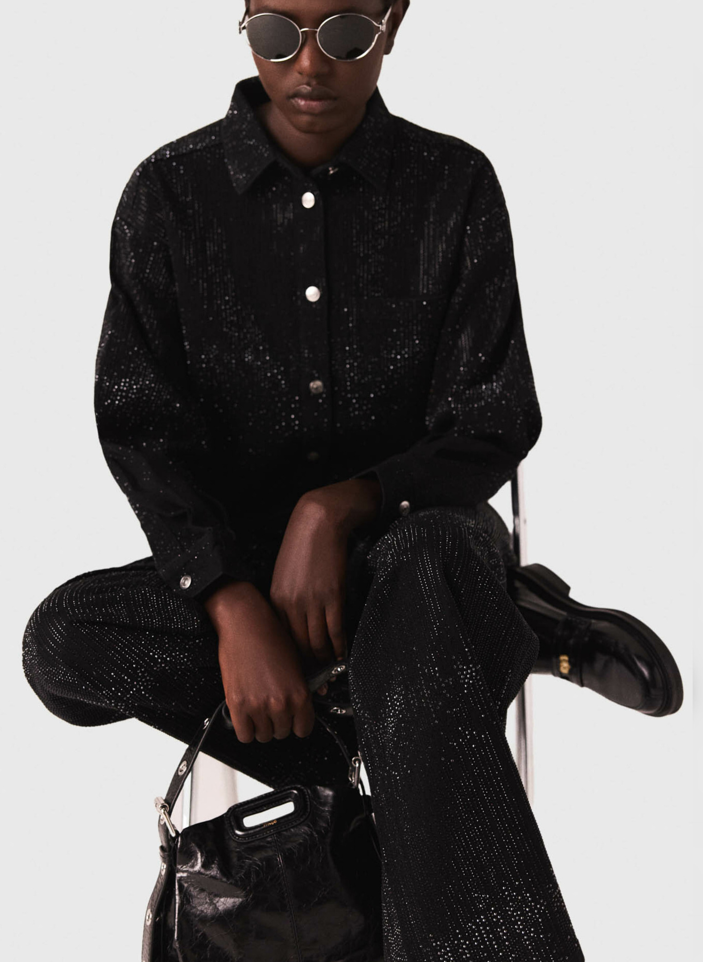 Chemise col classique MAJE Noir