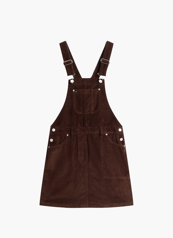 Cotton overall dress Brown Tommy hilfiger - Women | Printemps Cotton overall dress Brown Tommy hilfiger - Women | Printemps