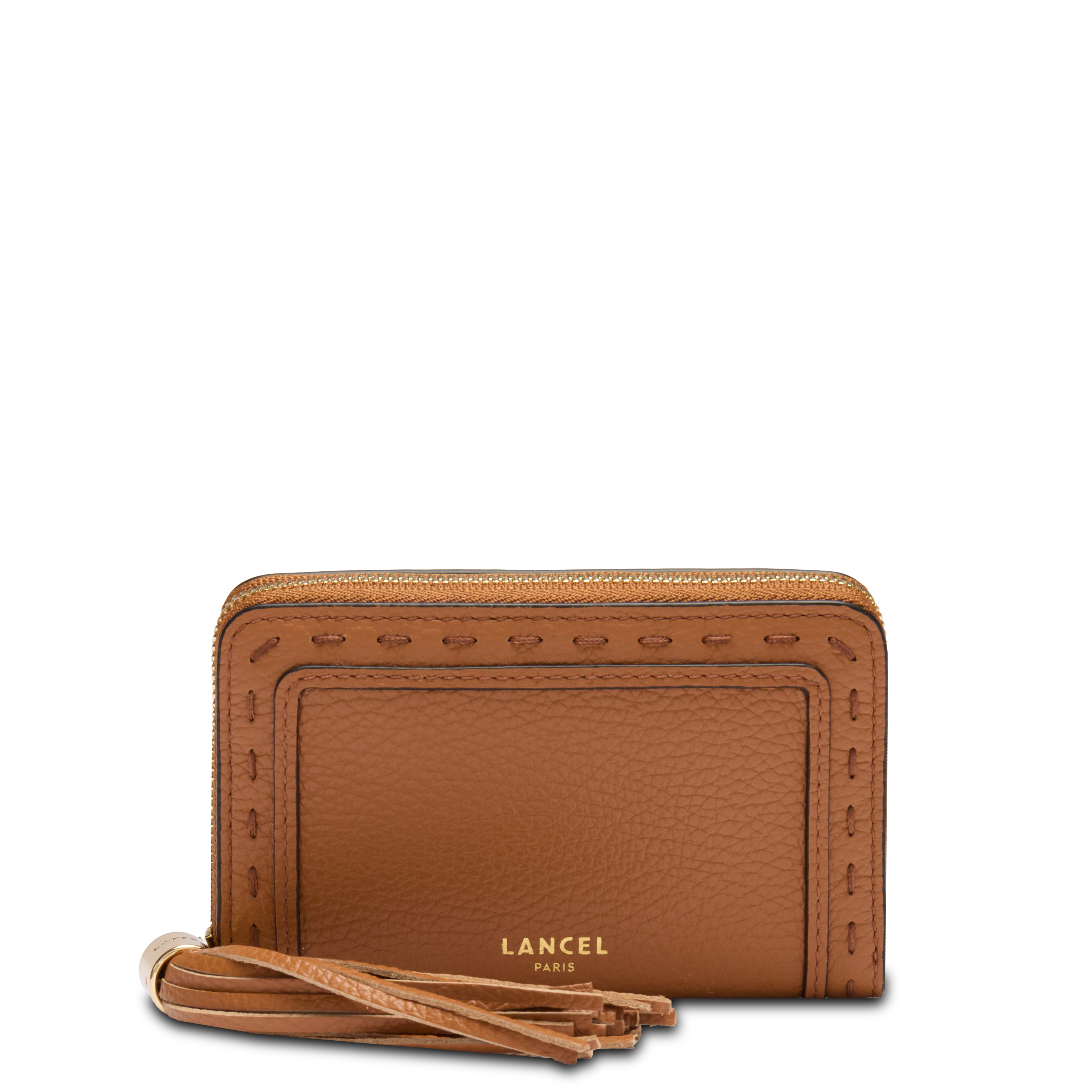 Portefeuille zippé premier flirt de lancel en cuir LANCEL Marron