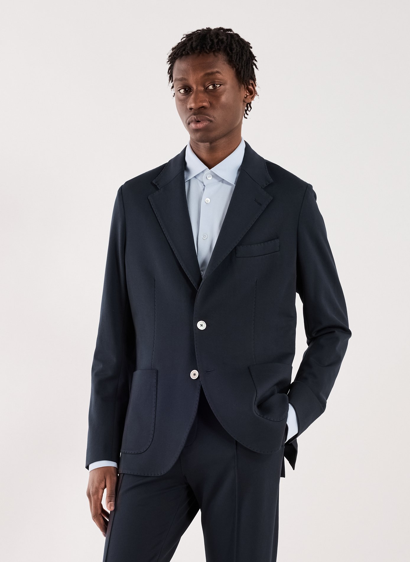 Veste de tailleur droite Adrian en coton mélangé STEFAN BRANDT Bleu