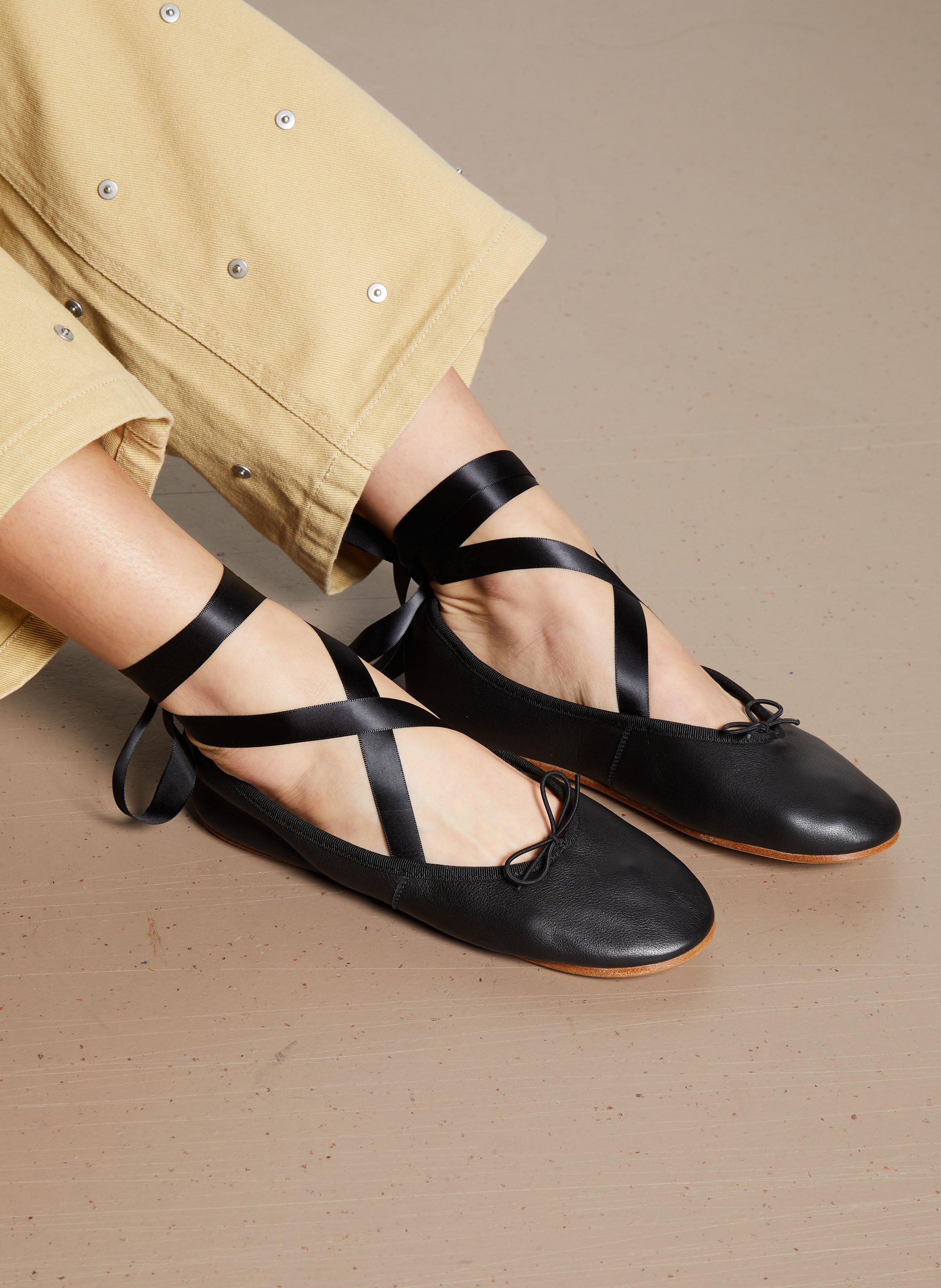 Ballerines à lacets REPETTO Noir