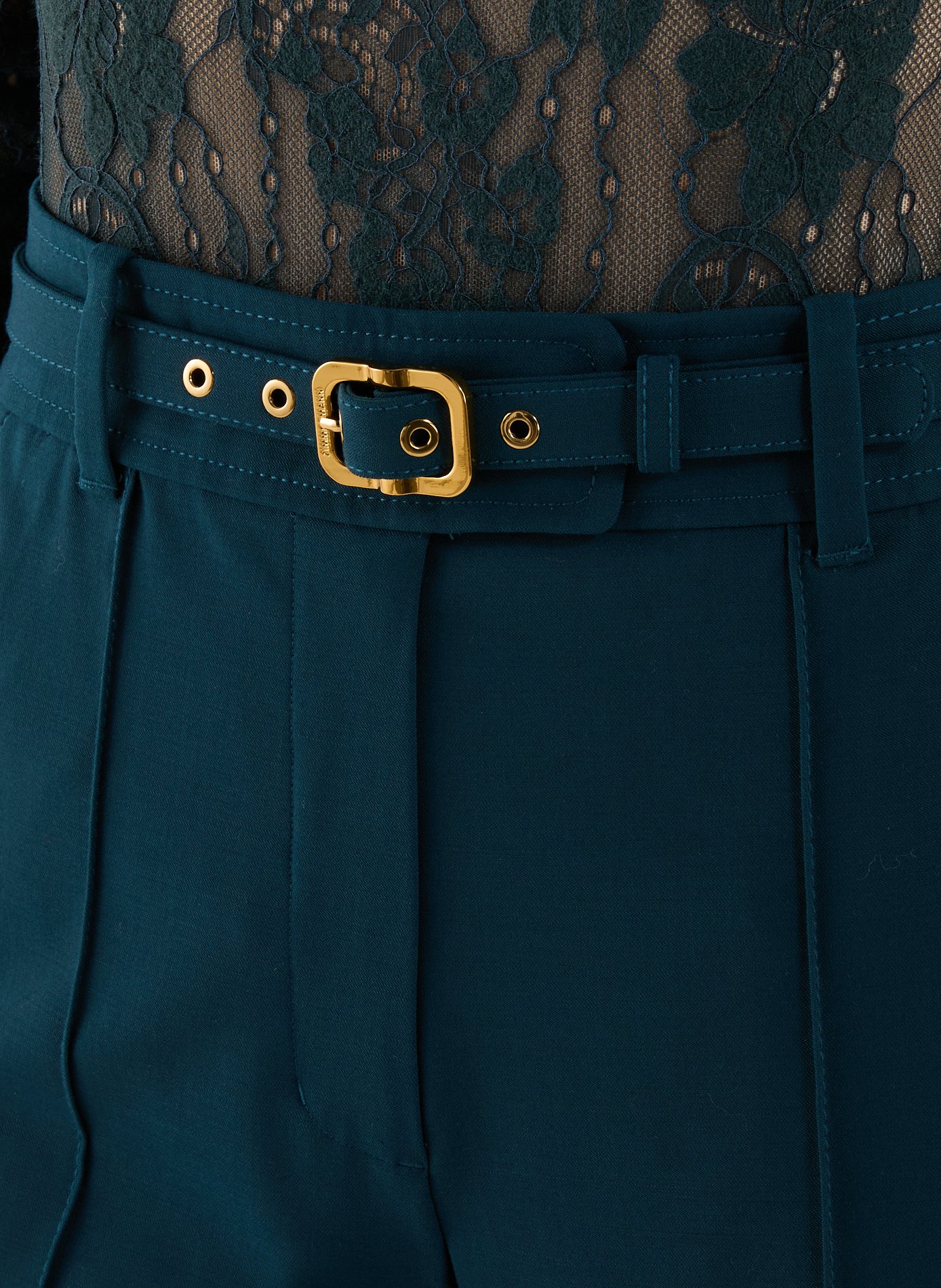 Rebellion Tailored Flare wool blend flare pants ZIMMERMANN Green