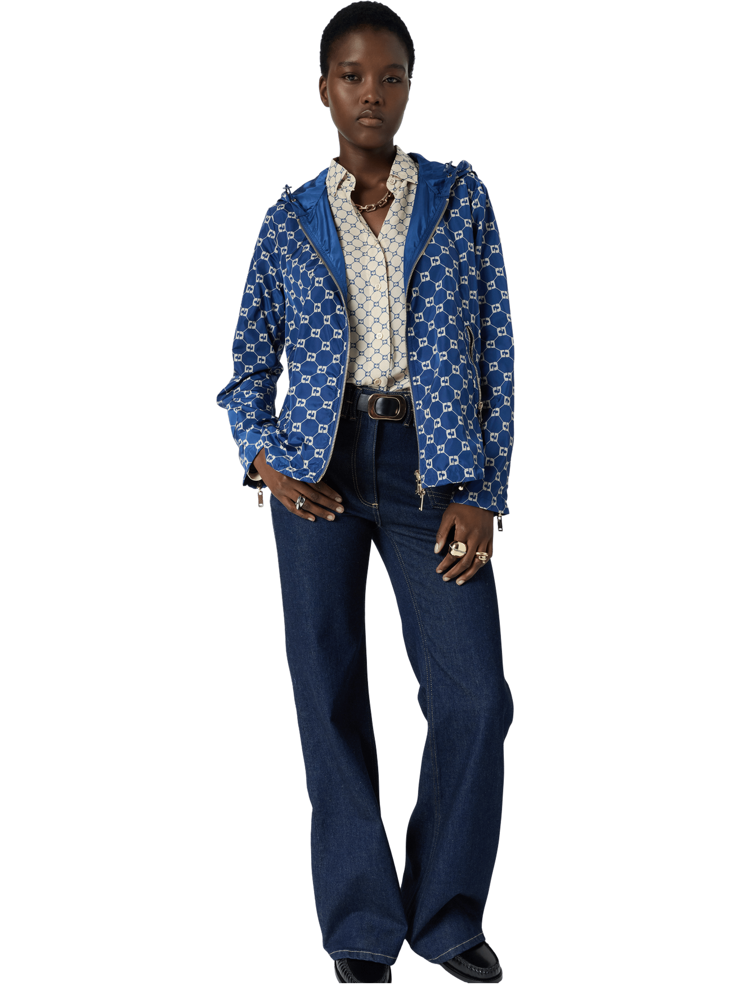 Parka courte à monogramme - juline GERARD DAREL Bleu