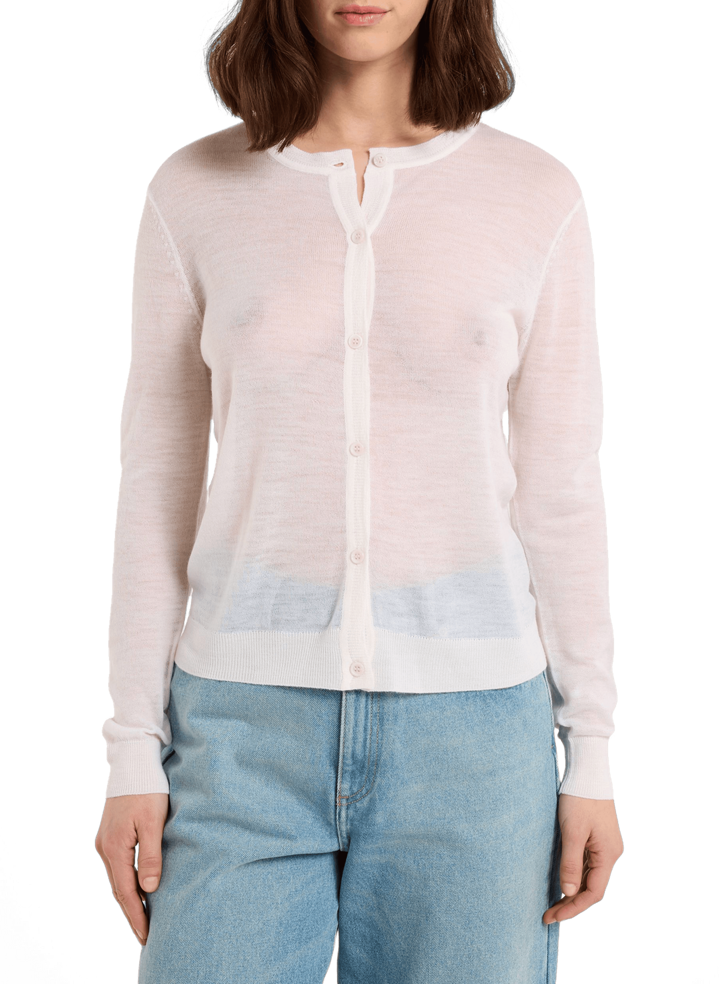 Cardigan Adine en maille fine SAISON 1865 Beige