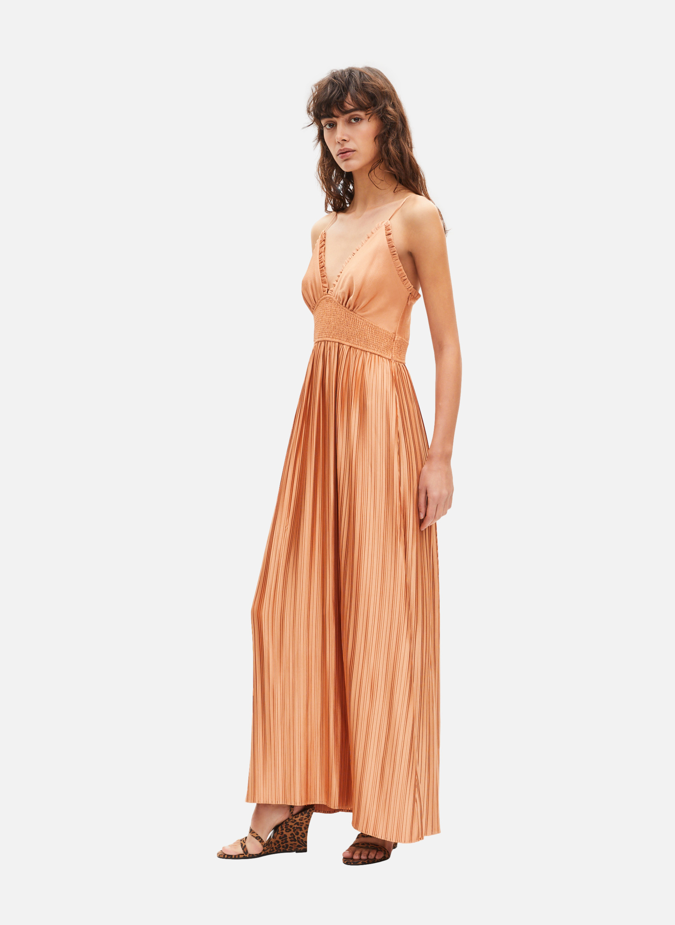Robe longue plissée THE KOOPLES Orange