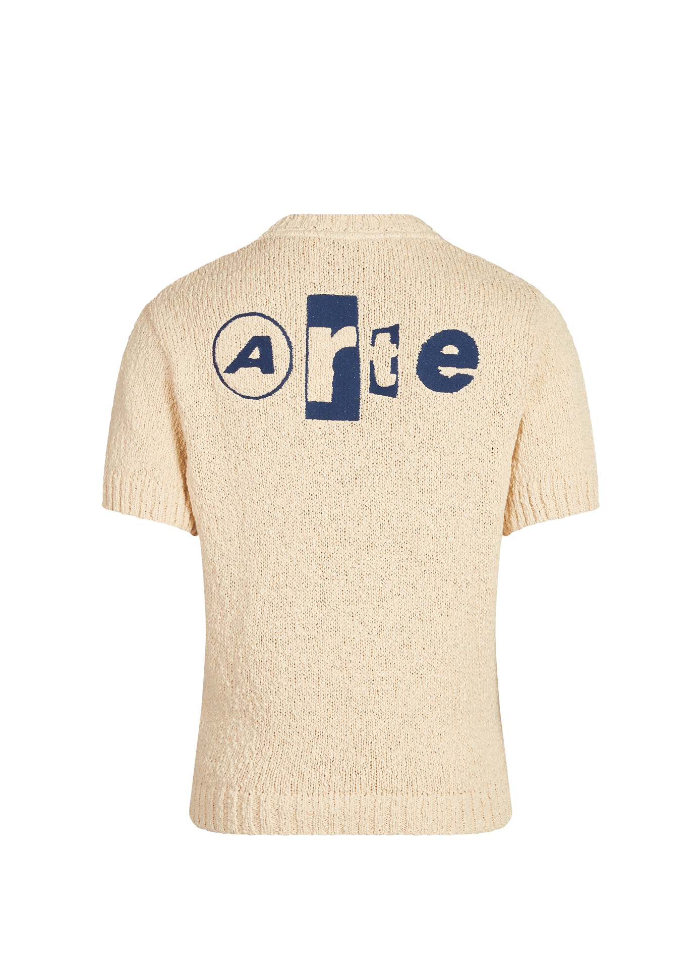 Short-sleeved cotton knit sweater ARTE ANTWERP Beige