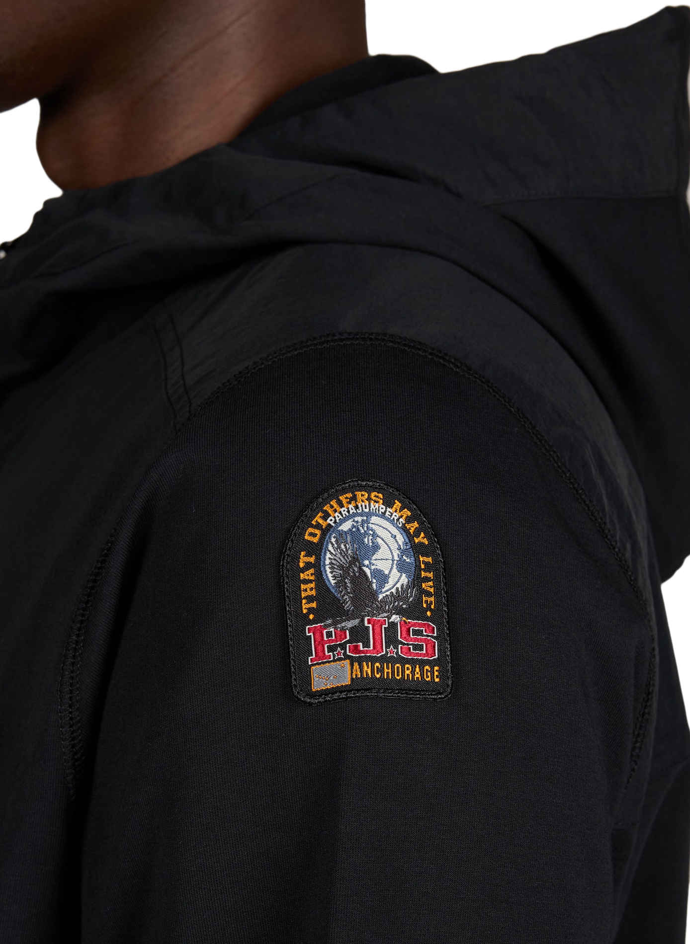 Sweat zippée à capuche en coton mélangé PARAJUMPERS Noir