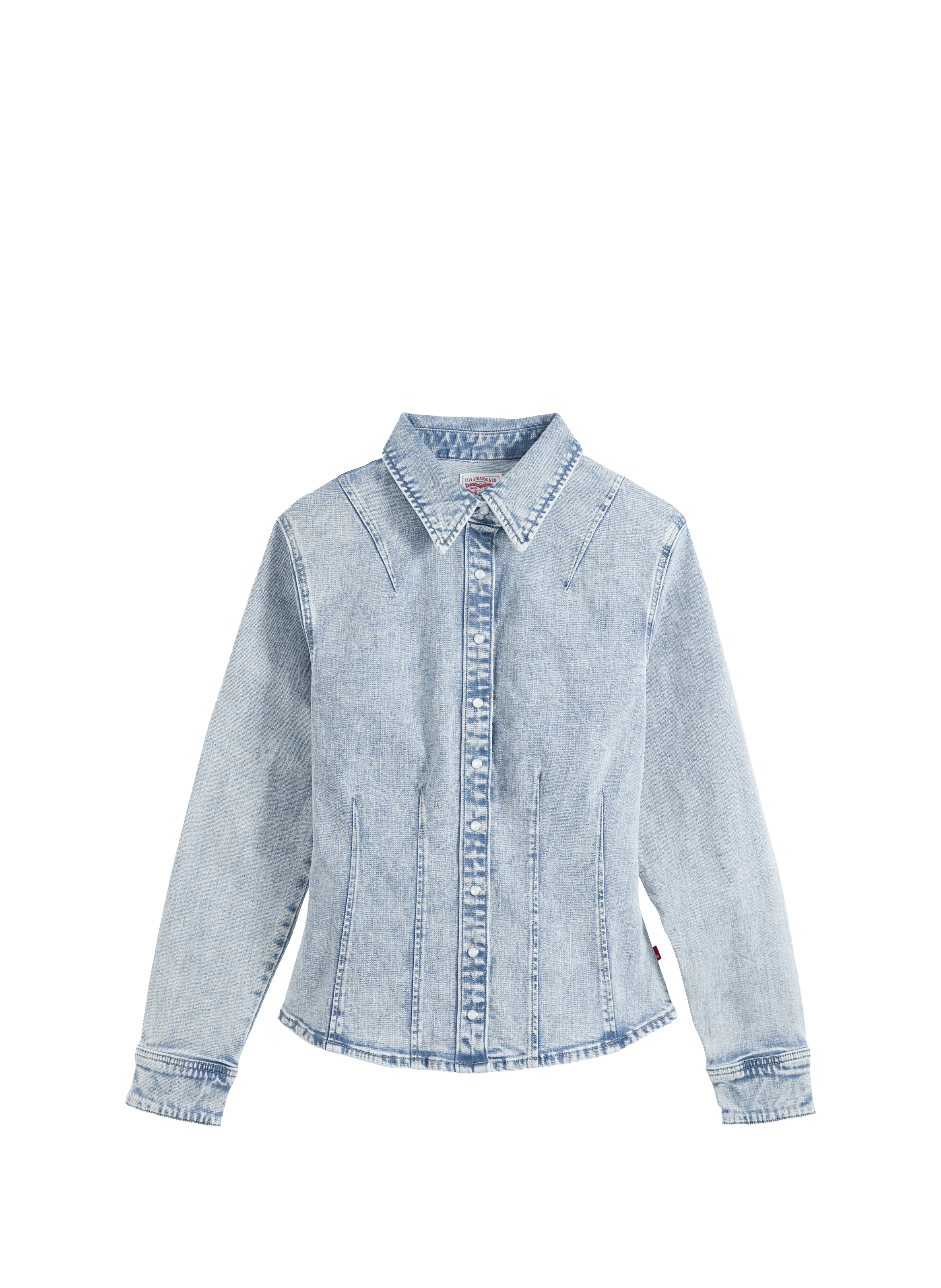 Chemise galbante en denim coton mélangé LEVI'S Bleu