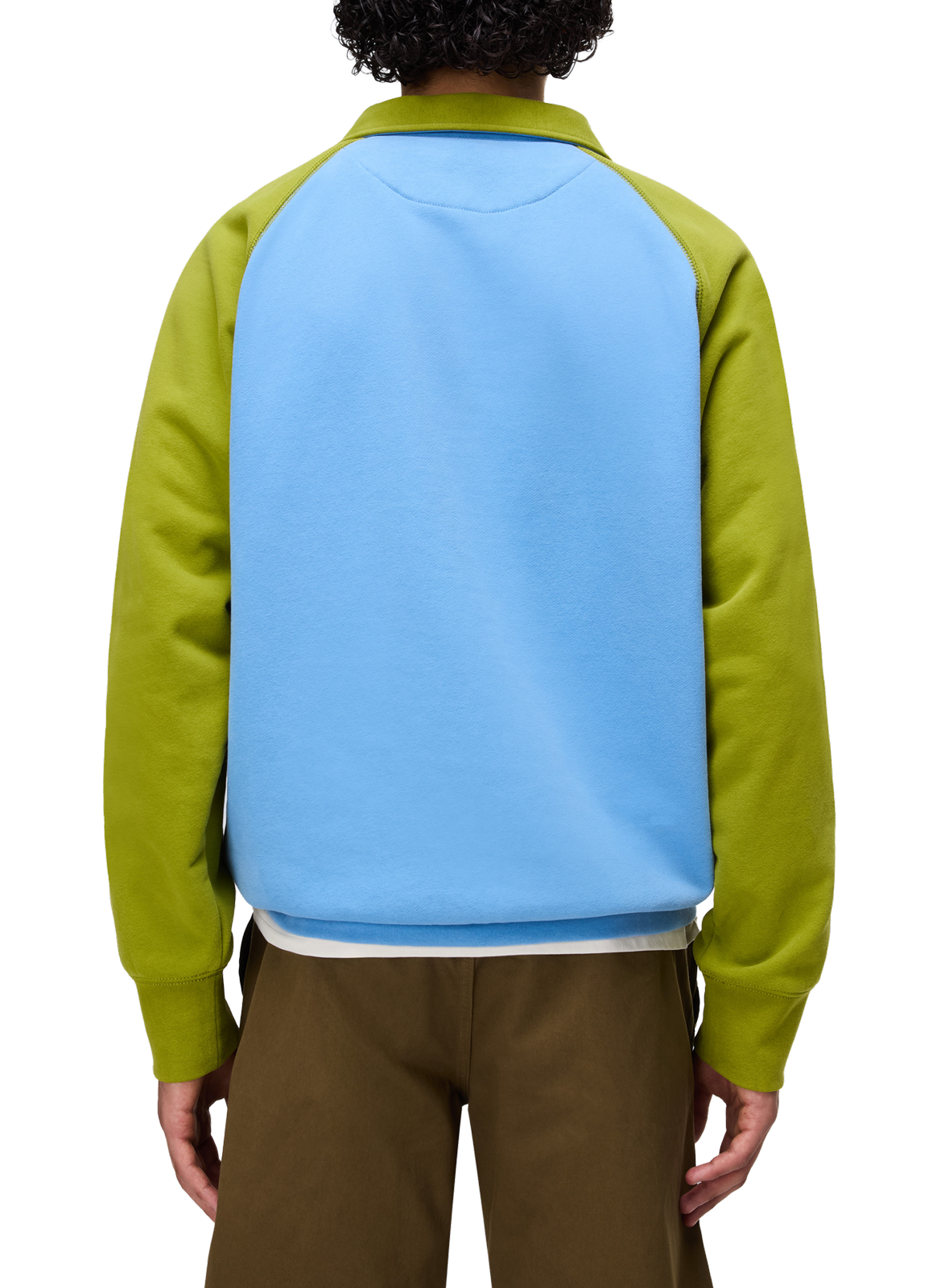 Polo manches longue à logo en coton mélangé NAPAPIJRI Bleu