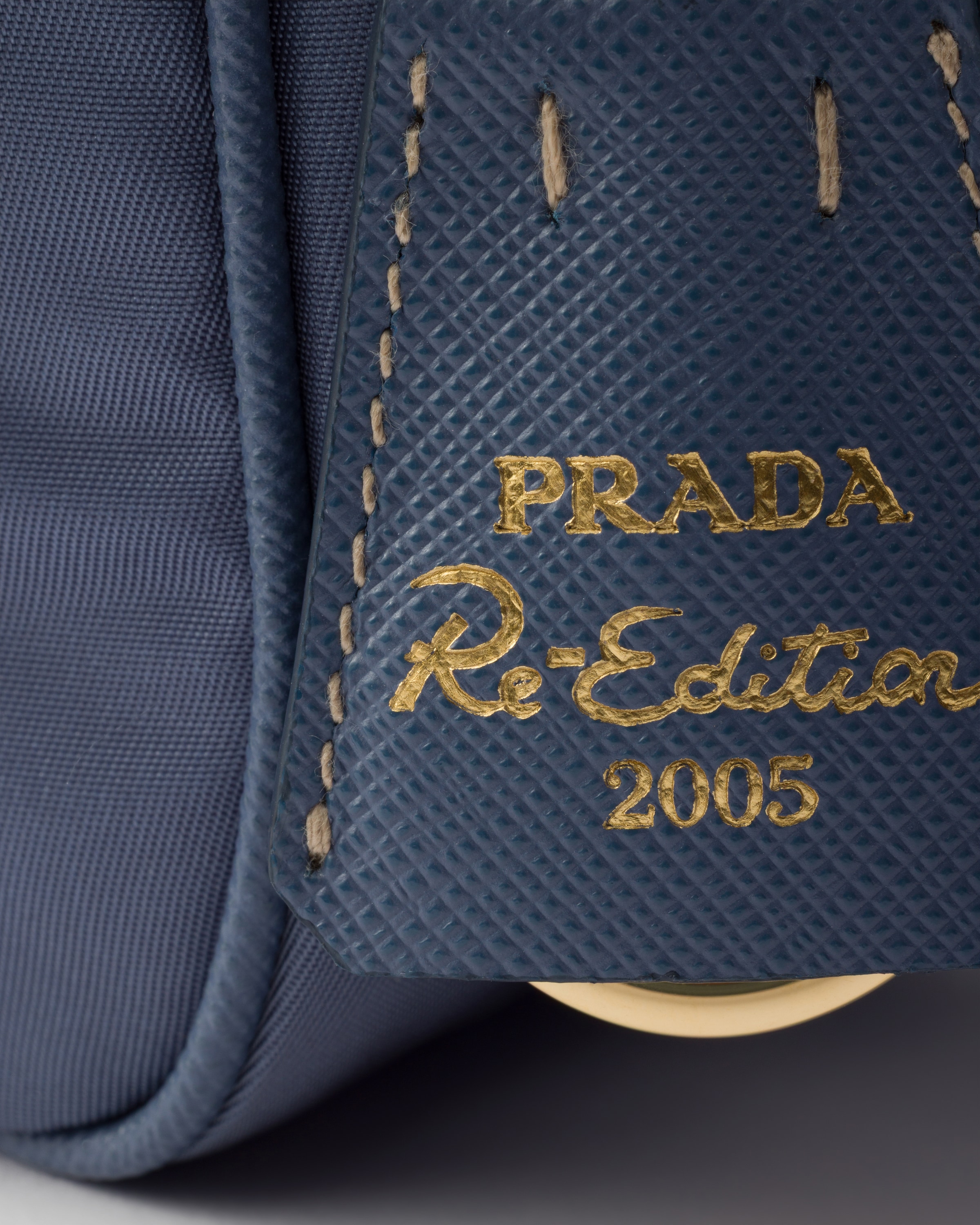 Sac prada re-edition 2005 en re-nylon PRADA Bleu