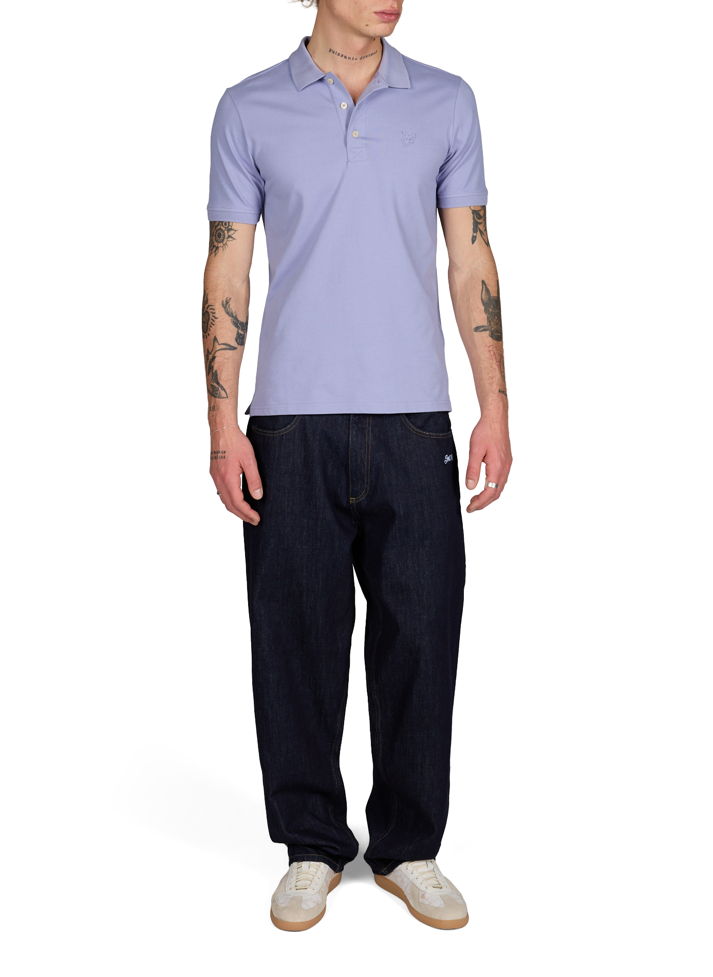 Polo shirt with logo LYLE & SCOTT Purple