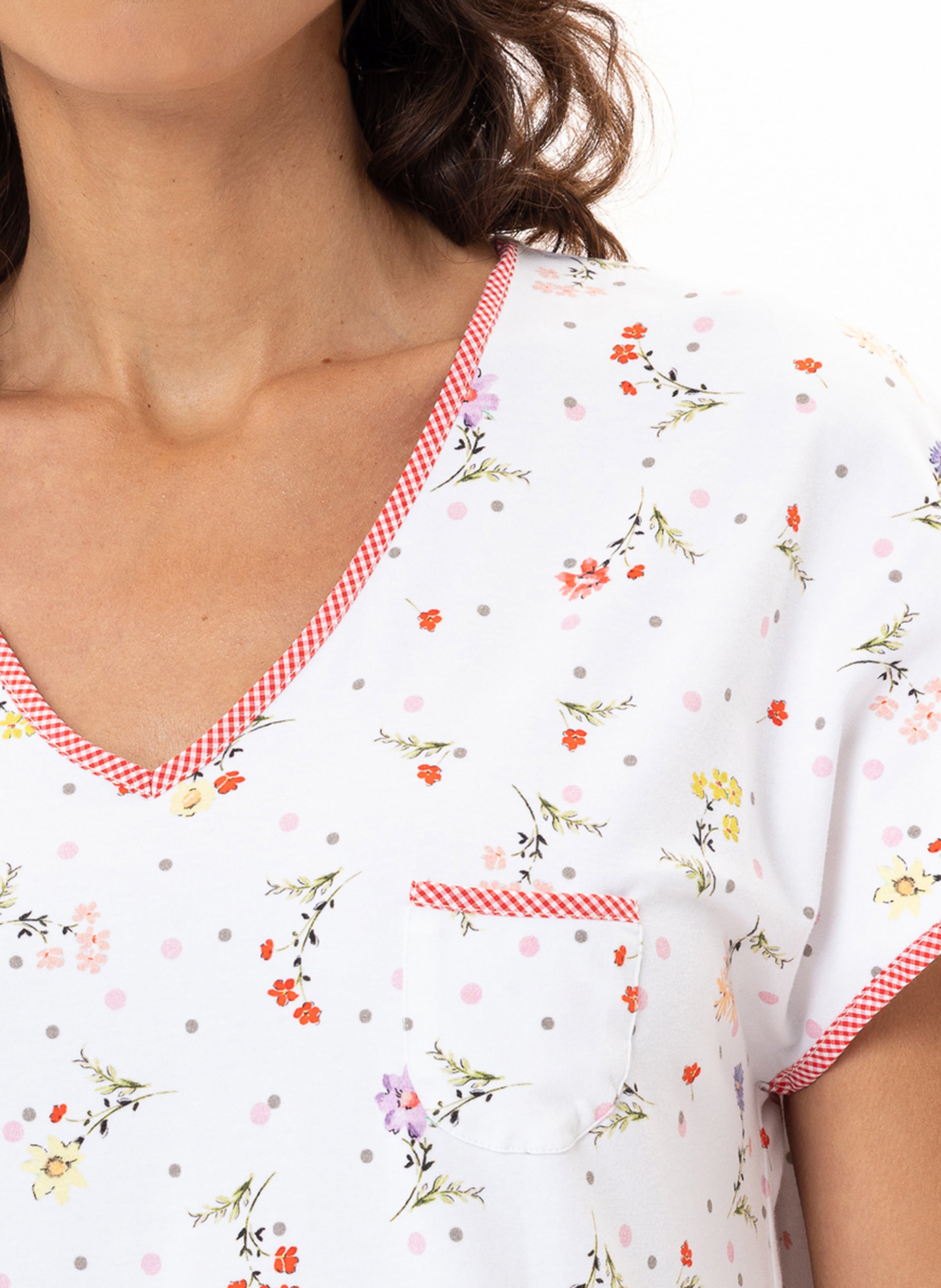 Chemise de nuit en coton daisy 201 LE CHAT Multicolore