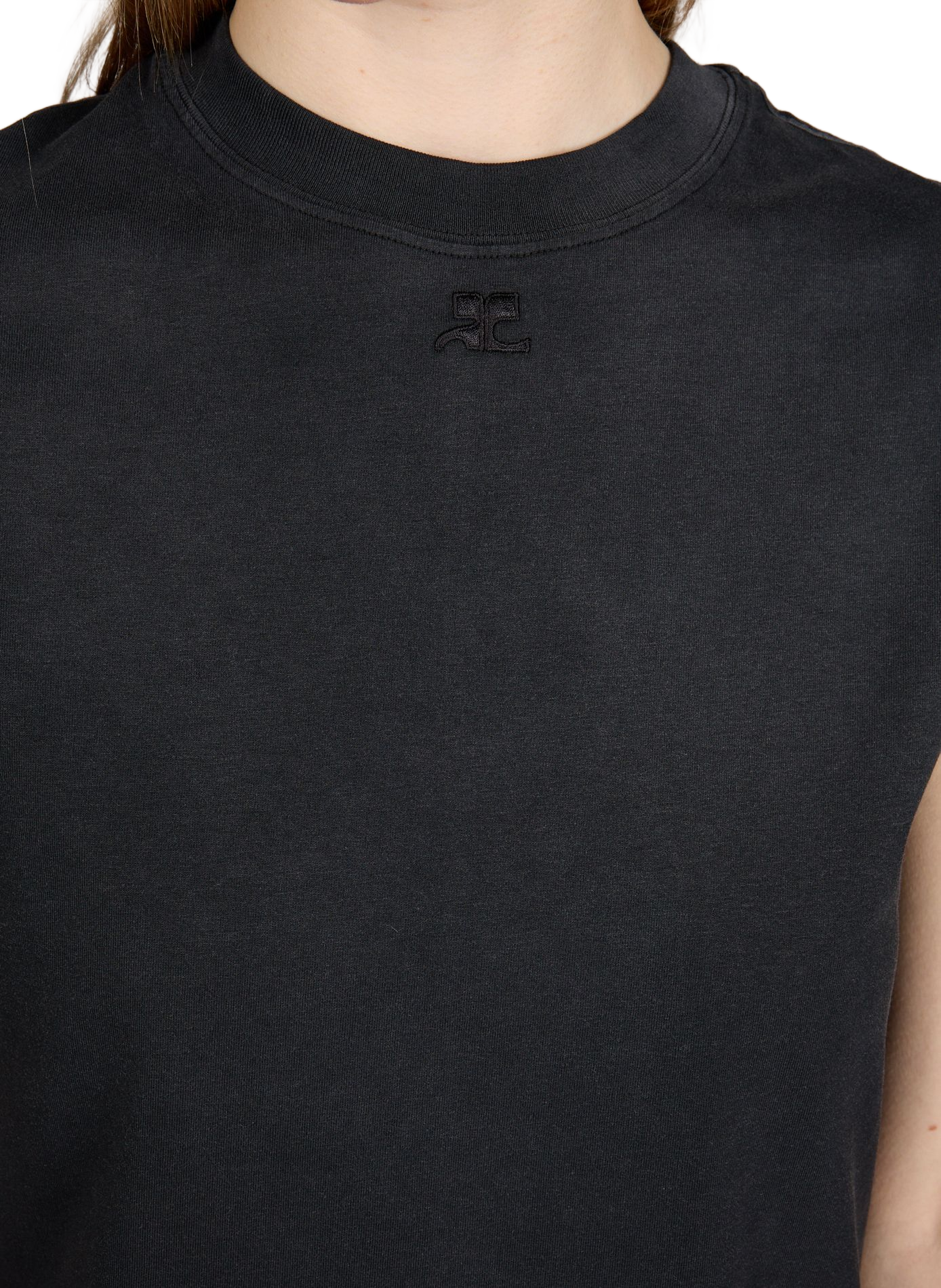 T-shirt en coton COURRÈGES Noir