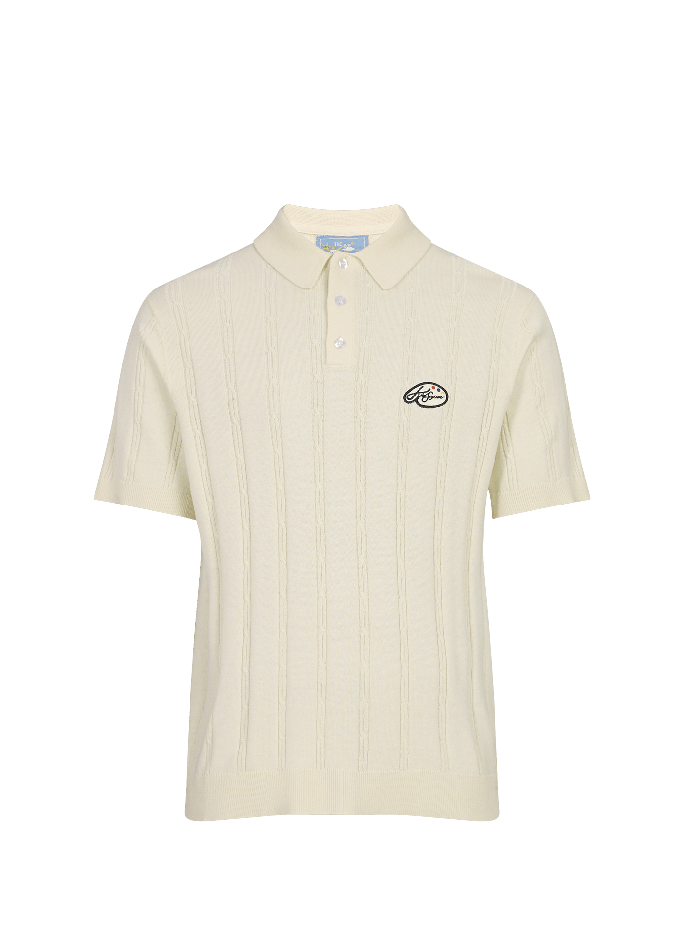 Short-sleeved cotton knit polo KIDSUPER Beige