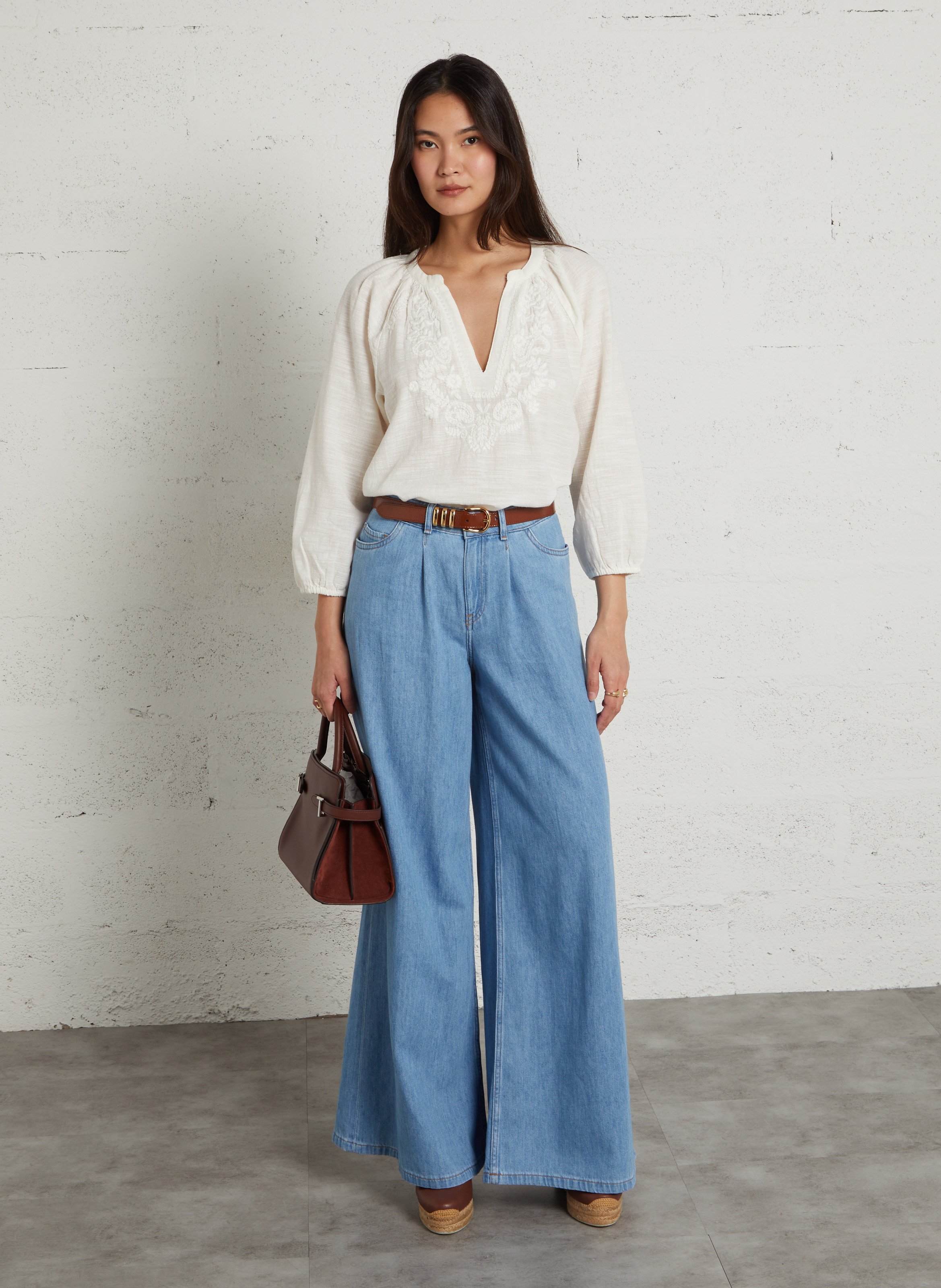 Jean large en coton mélangé romeo xl MAISON 123 Bleu