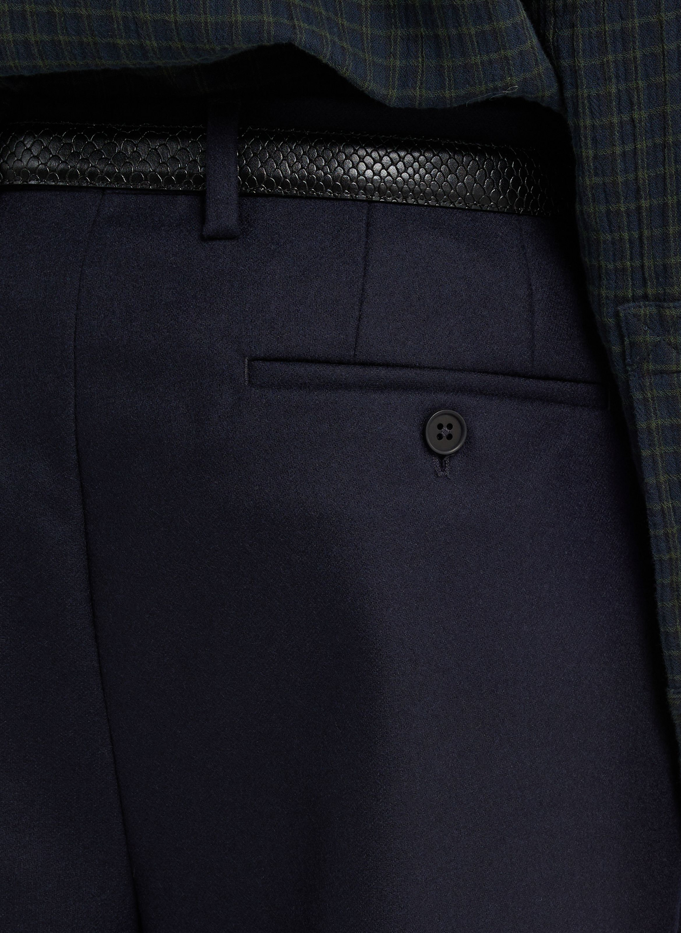 Pantalon large Goose en laine SAISON 1865 Bleu
