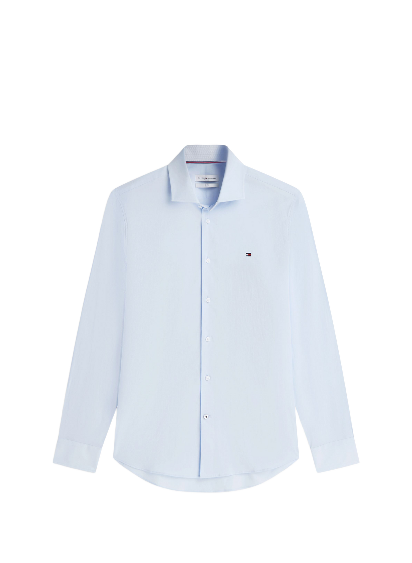 Straight classic collar shirt in blended cotton TOMMY HILFIGER Blue