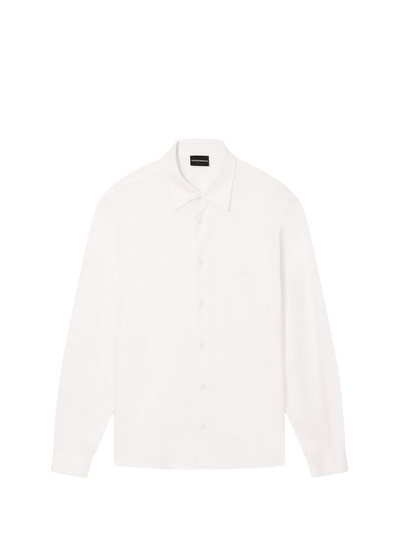 Slim fit shirt in mixed jersey EMPORIO ARMANI White