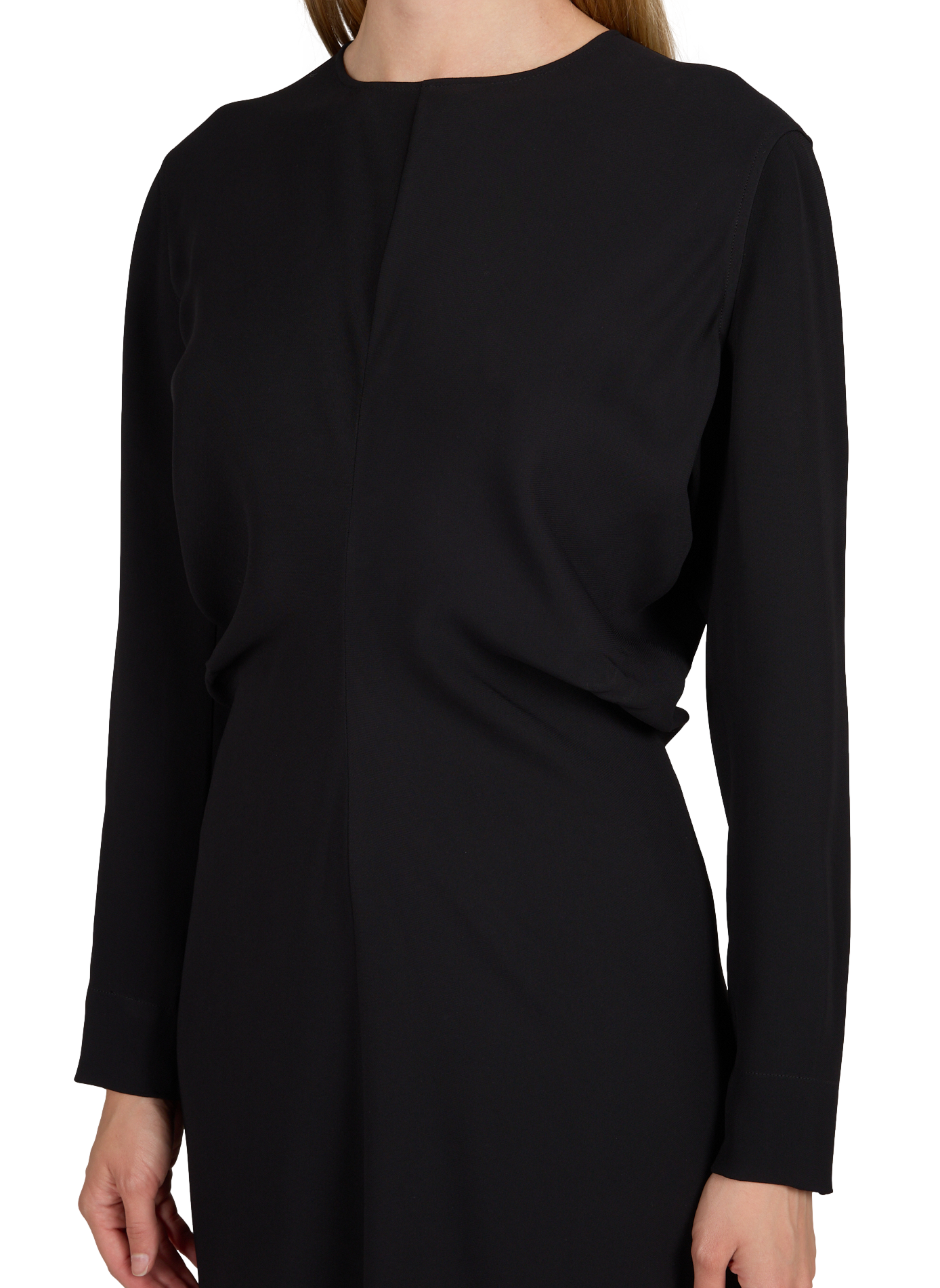 Langes Kleid mit langen Ärmeln und tief sitzender Taille TOTEME Schwarz