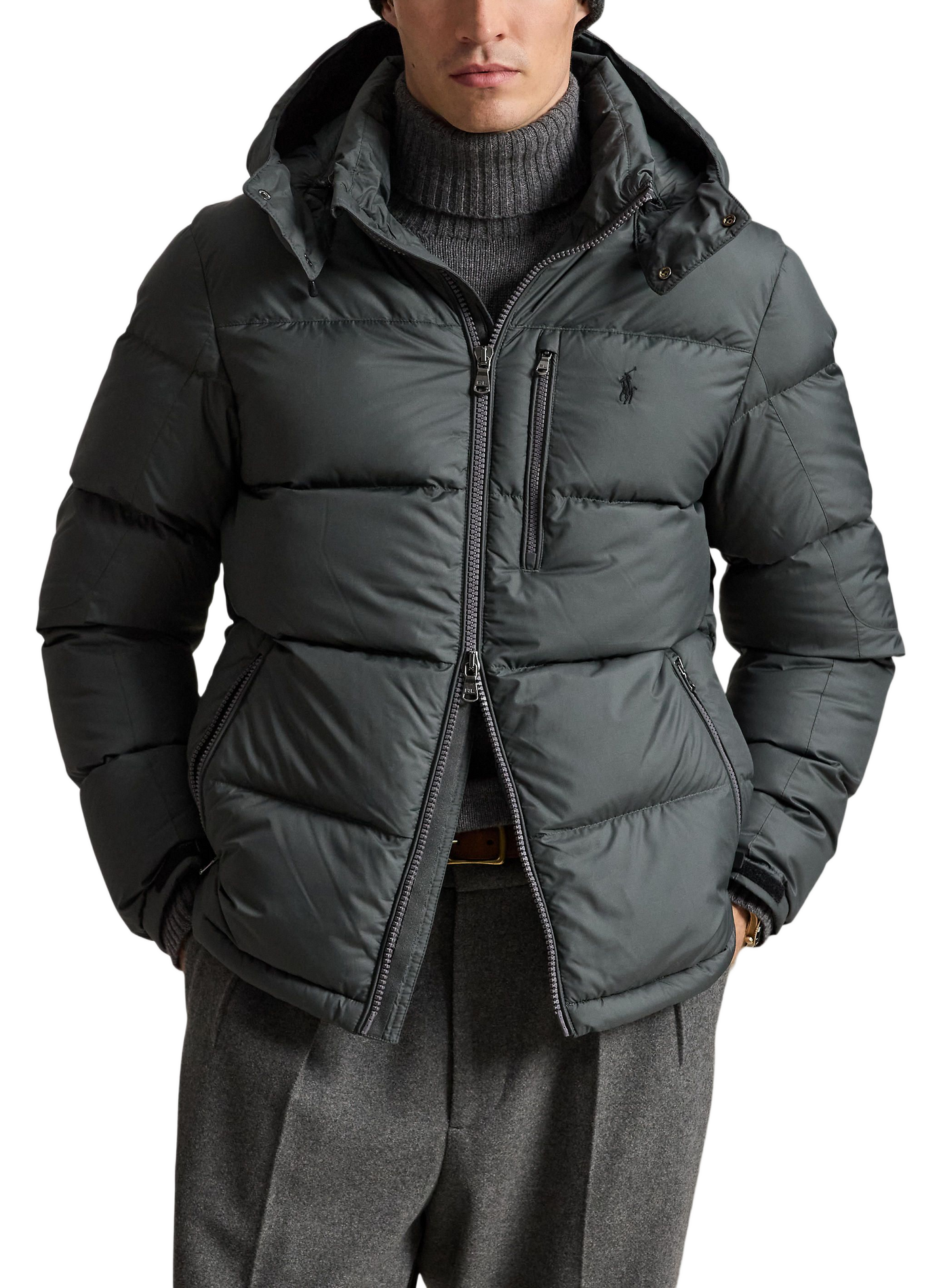 Doudoune droite matelassée POLO RALPH LAUREN Gris
