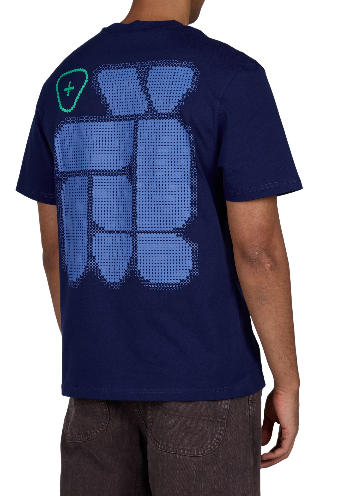 Leongeo straight-fit crew-neck printed cotton T-shirt GERTRUDE Blue