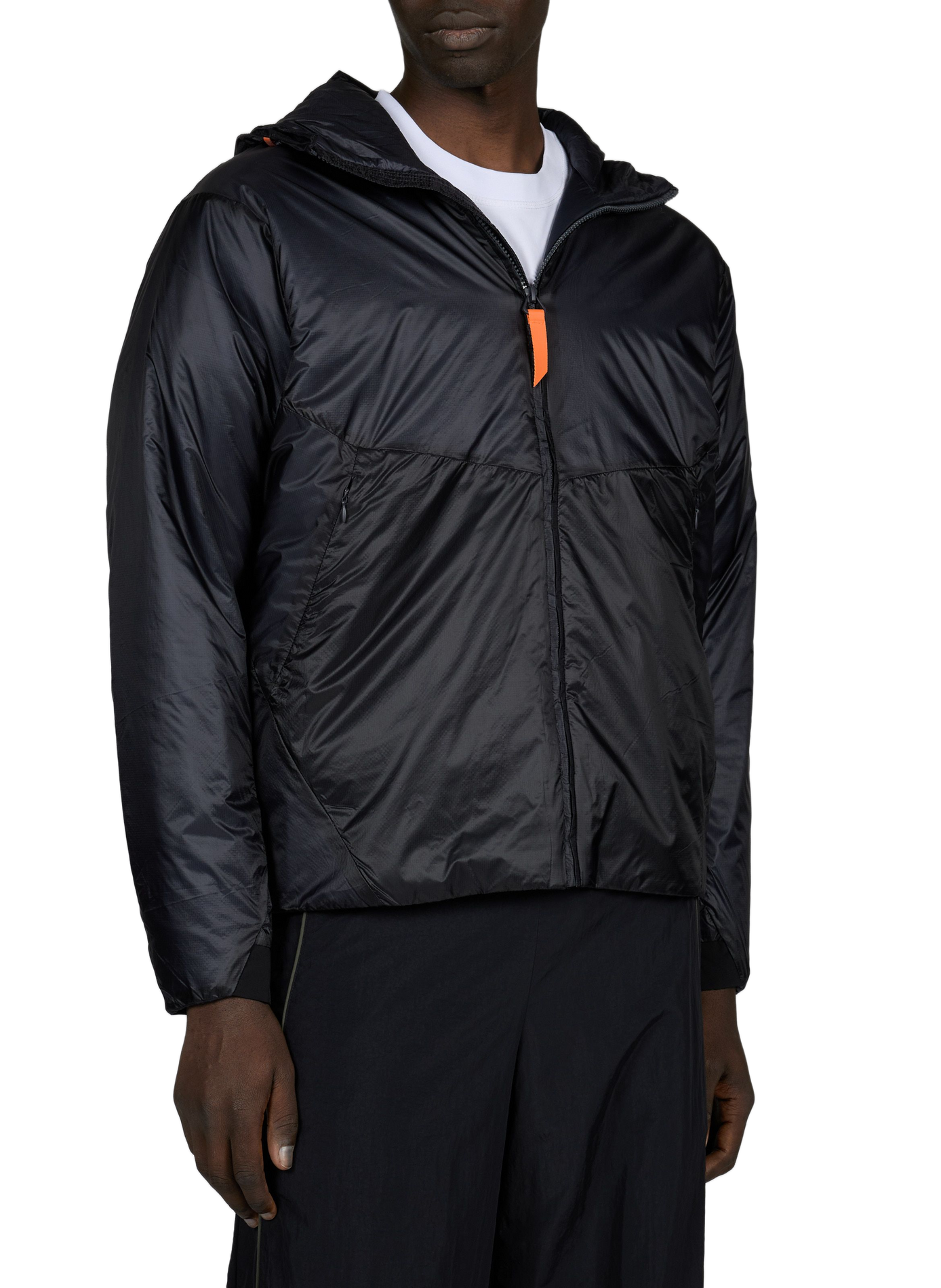 Plain straight hooded jacket | Blue GERTRUDE Men