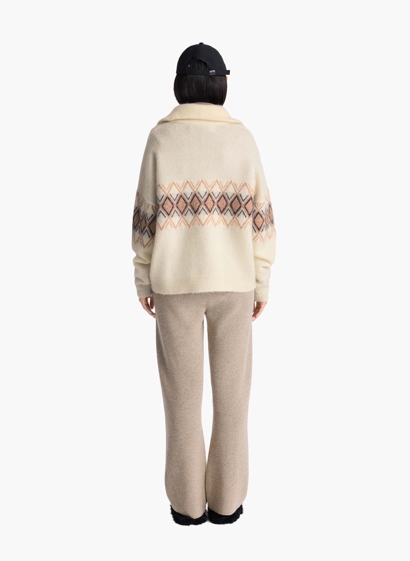 Pull mireva col camionneur FUSALP Beige